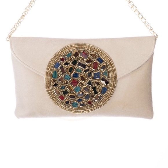Hand Beaded Suede Bags. - Picture 1 of 5